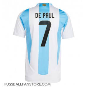 Argentinien Rodrigo De Paul #7 Replik Heimtrikot Copa America 2024 Kurzarm